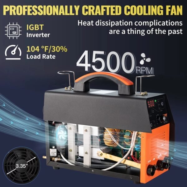 VEVOR TIG Welder, 210Amp 3 in 1, 110/220V Dual Voltage HF TIG/Stick/Clean Welding Machine w/ USB, IGBT Inverter & Torch, Digital Arc Welder for Stainless Steel, Iron, Mild Steel, Copper, and Nickel – Bild 3
