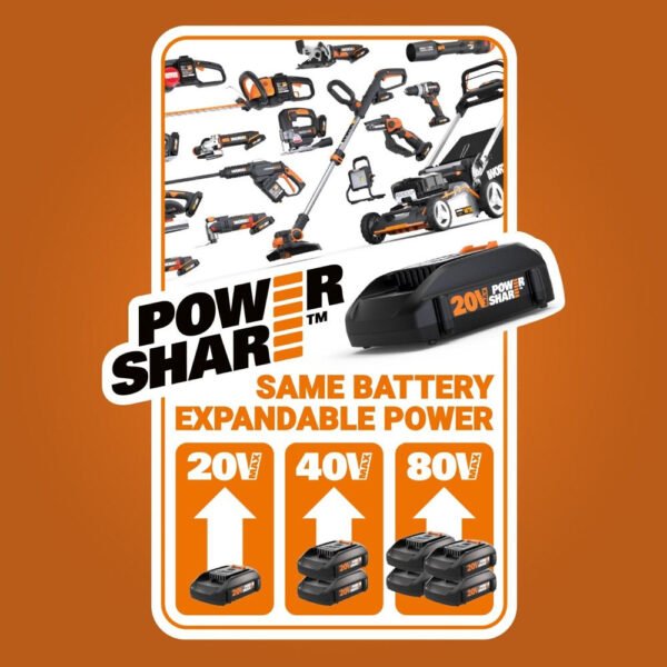 Worx 40V Power Share 4.0Ah 14" Cordless Lawn Mower (Battery and Charger Included) – Bild 9