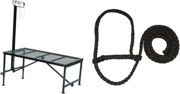 Weaver Leather Livestock Steel Trim Stand - Adjustable and Durable Trimming Stand for Sheep, Goats, and Other Livestock - Wire Headpiece Holds Animals in Place During Grooming, Black, 1 Ct (Pack of 1) – Bild 7