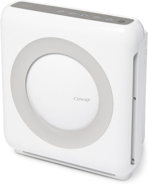 True HEPA Purifier with Air Quality Monitoring, Auto, Timer, Filter Indicator, and Eco Mode, 16.8 x 18.3 x 9.7, White