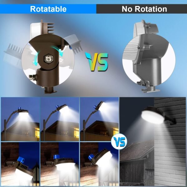 120W LED Barn Light Dusk to Dawn Outdoor Lighting 18000lm 5000K LED Security Lights Adjustable Angle IP65 Waterproof Flood Lights Outdoor for Yard Warehouse（3 Pack – Bild 5