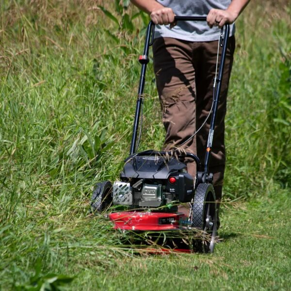 Walk Behind String Mower With 160cc Viper 4-Cycle Engine, 22” Cutting Diameter, 14” Never-Go-Flat Wheels, Easy Assembly, Adjustable Handlebar, Model # 40314 – Bild 3