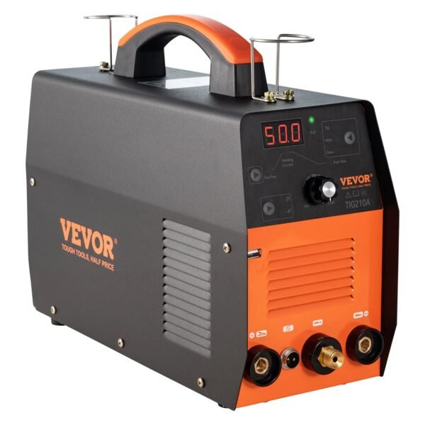 VEVOR TIG Welder, 210Amp 3 in 1, 110/220V Dual Voltage HF TIG/Stick/Clean Welding Machine w/ USB, IGBT Inverter & Torch, Digital Arc Welder for Stainless Steel, Iron, Mild Steel, Copper, and Nickel – Bild 9