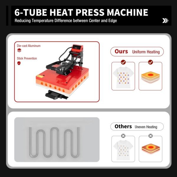 16"x20" Slide Out Auto Open Heat Press Machine Clamshell Slide Out Base T-Shirt – Bild 7