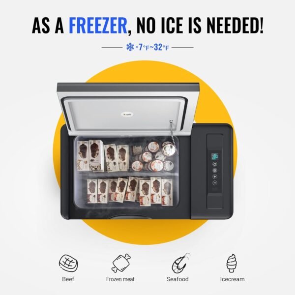 12 Volt Refrigerator 12V Car Fridge 30 Quart Portable Freezer Compressor Cooler -7℉~50℉ Compressor Freezer, 12/24V DC 110~240 Volt AC, for Truck RV SU – Bild 24