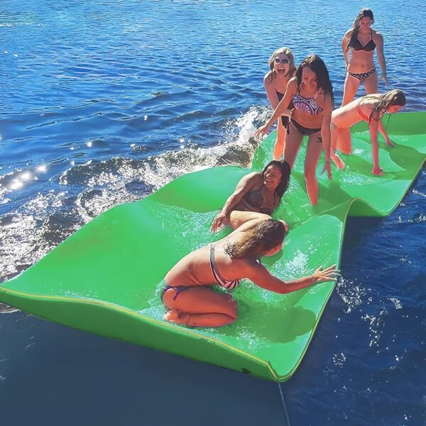 18 x 6 Ft Outdoor Floating Water Mat for Adult Beach Lake Ocean Swimming Pool Large Size 3 Layer Tear Resistant XPE Foam Giant Swim Tanning Float Island Pad Raft Recreation Hammock Lounger Blue – Bild 47