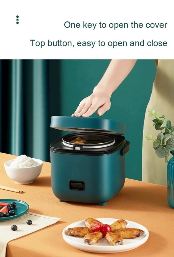 1.2L Mini Electric Rice Cooker - Intelligent, Automatic, Household Appliance for Small Meals, Food Warming, and Steaming - Ideal for 1-2 People Blue – Bild 5