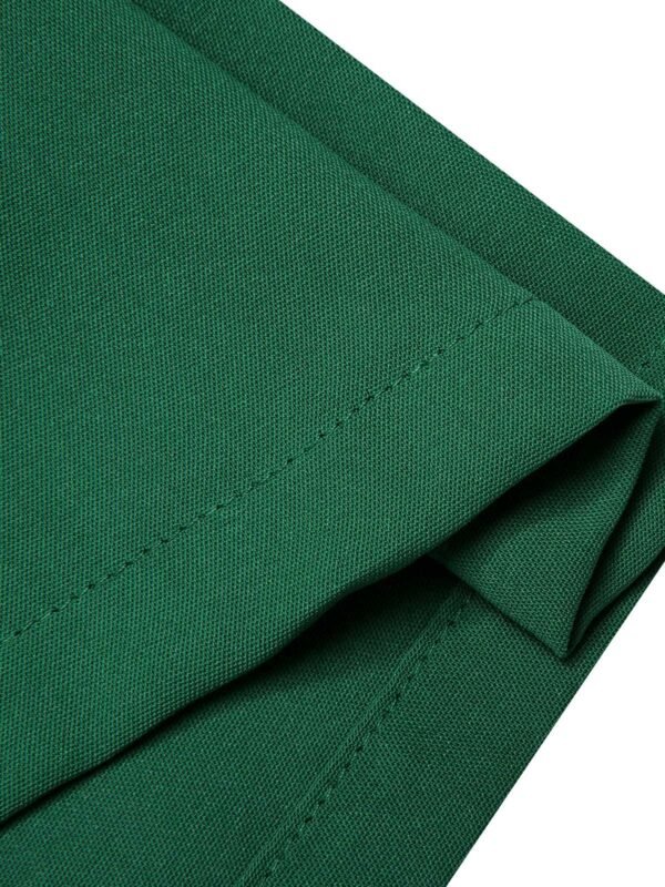 Green 1930s Christmas Plaid Lace Patchwork Jumpsuit – Bild 8