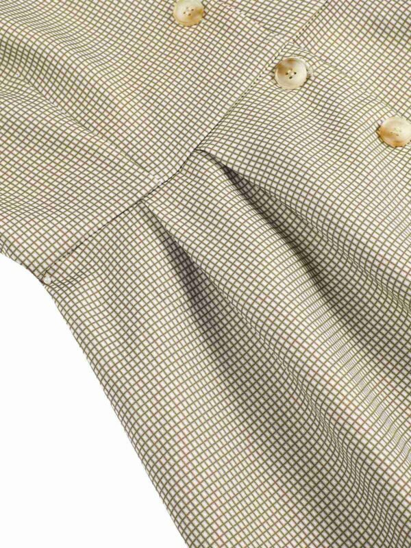 Brown 1940s Small Windowpane Plaid Dress – Bild 6