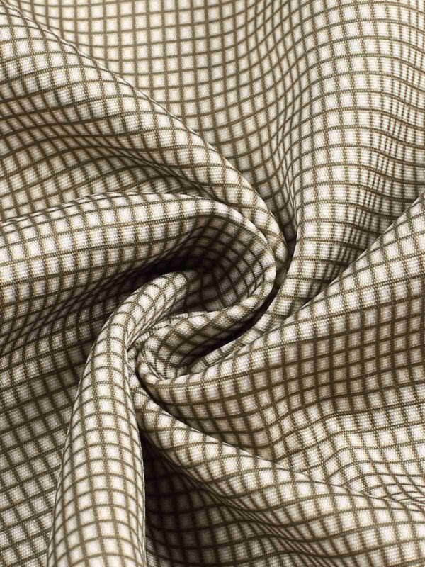 Brown 1940s Small Windowpane Plaid Dress – Bild 7