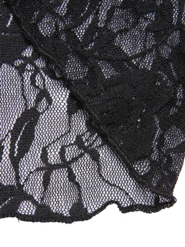 1930s Lace Long Sleeve Fishtail Dress – Bild 6