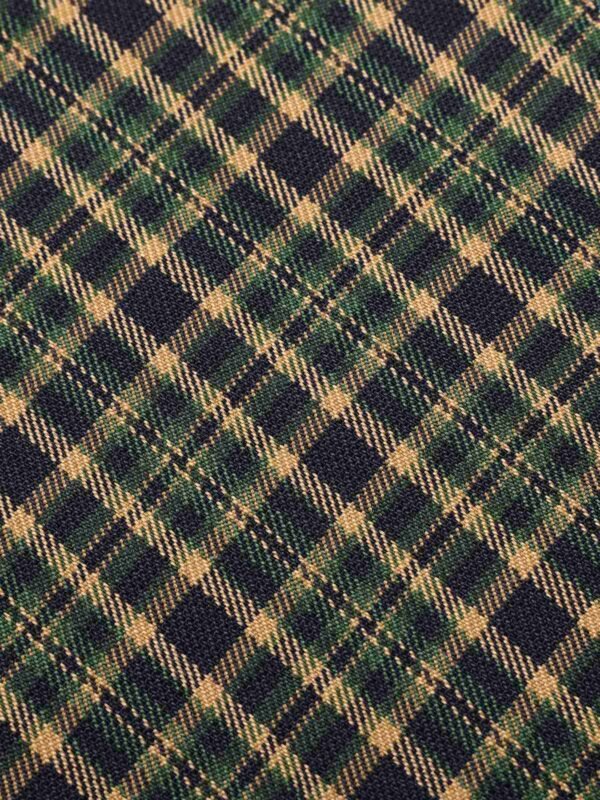 Green 1930s Plaid Keyhole Neck Belted Jumpsuit – Bild 8