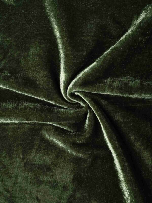 Green 1940s Deep V-Neck Pearl Velvet Dress – Bild 6