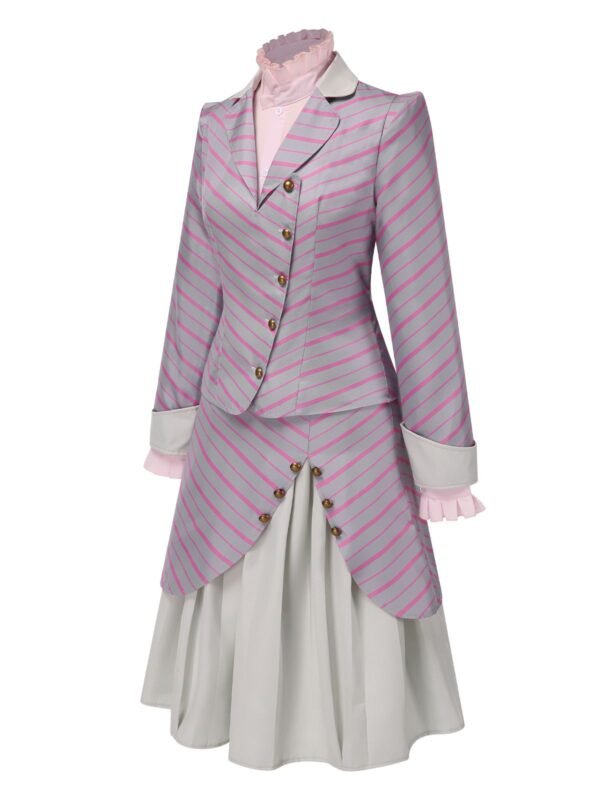 [Pre-Sale] 3PCS 1940s Ruffles Stripes Button Suit Set – Bild 2