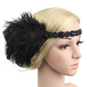 [US Warehouse] 1920s Feather Elastic Headband