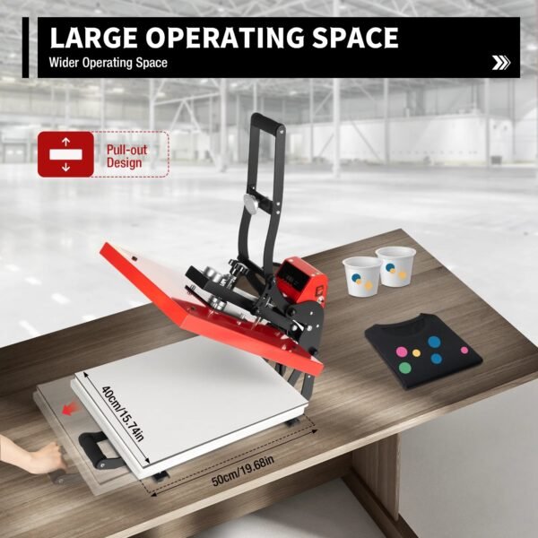 16"x20" Slide Out Auto Open Heat Press Machine Clamshell Slide Out Base T-Shirt – Bild 2