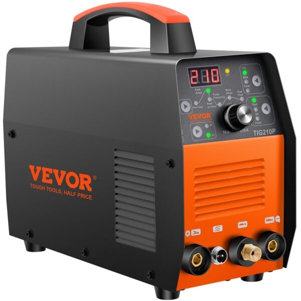 VEVOR 210Amp TIG Welder 110/220V Dual Voltage HF TIG/Stick/Clean 3 in 1 Welder w/ Pulse, IGBT Inverter & Torch, Digital Arc Welding Machine for Stainless Steel, Iron, Mild Steel, Copper, and Nickel – Bild 9