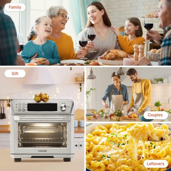 12-in-1 Air Fryer Toaster Oven Combo, Airfryer Convection Oven Countertop, Bake, Broil, Roast, Dehydrate, 134 Recipes & 4 Accessories, 32QT, Silver, Stainless Steel – Bild 32