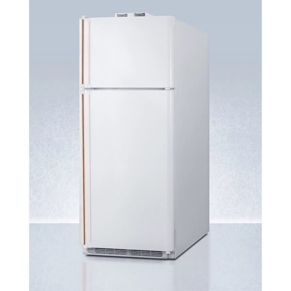 18 cu.ft. break room refrigerator-freezer in white with NIST calibrated alarm/thermometers and copper handles – Bild 2