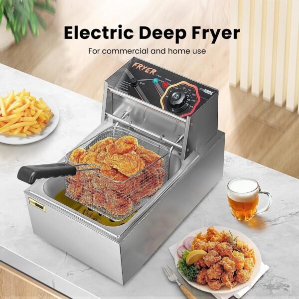 VIVOHOME 2500W 10.6 QT Electric Deep Fryer with 6.3 QT Removable Basket, Temperature Adjustable 140-392℉ – Bild 2