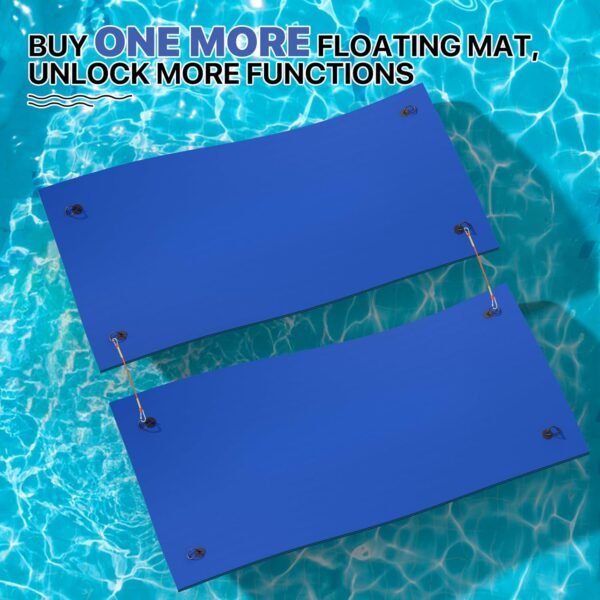 18 x 6 Ft Outdoor Floating Water Mat for Adult Beach Lake Ocean Swimming Pool Large Size 3 Layer Tear Resistant XPE Foam Giant Swim Tanning Float Island Pad Raft Recreation Hammock Lounger Blue – Bild 15