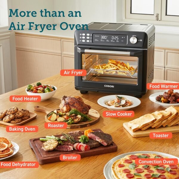12-in-1 Air Fryer Toaster Oven Combo, Airfryer Convection Oven Countertop, Bake, Broil, Roast, Dehydrate, 134 Recipes & 4 Accessories, 32QT, Silver, Stainless Steel – Bild 17