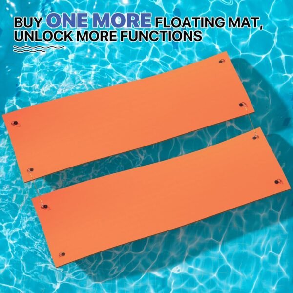 18 x 6 Ft Outdoor Floating Water Mat for Adult Beach Lake Ocean Swimming Pool Large Size 3 Layer Tear Resistant XPE Foam Giant Swim Tanning Float Island Pad Raft Recreation Hammock Lounger Blue – Bild 75