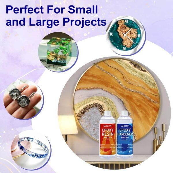 2 Gallon Epoxy Resin + 2 Gallon Epoxy Hardener, High Gloss Coating for River Table Tops, Art Casting Resin, Jewelry Making, DIY, Tumblers, Molds, Art Painting, Fast Curing Resin – Bild 24