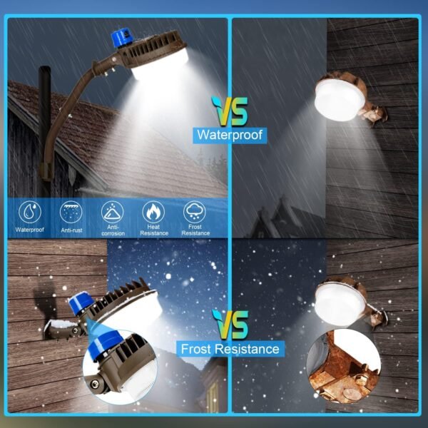 120W LED Barn Light Dusk to Dawn Outdoor Lighting 18000lm 5000K LED Security Lights Adjustable Angle IP65 Waterproof Flood Lights Outdoor for Yard Warehouse（3 Pack – Bild 6