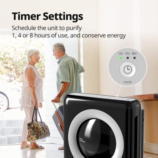 True HEPA Purifier with Air Quality Monitoring, Auto, Timer, Filter Indicator, and Eco Mode, 16.8 x 18.3 x 9.7, White – Bild 30
