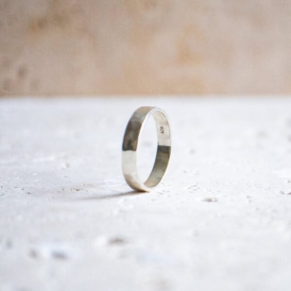 Gehämmerter Ring aus aus 925 Sterling Silber handgemacht – Bild 5