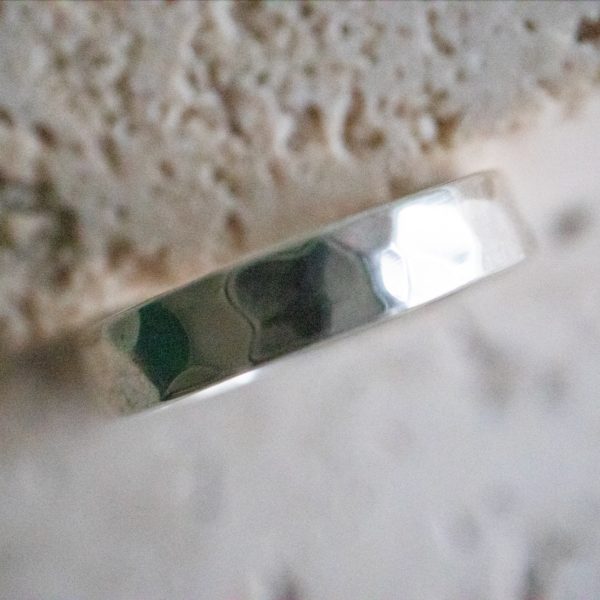 Gehämmerter Ring aus aus 925 Sterling Silber handgemacht – Bild 3