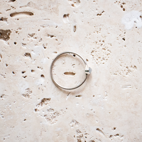 Feiner Regenbogen Mondstein Ring aus 925 Sterling Silber augenförmig – Bild 6