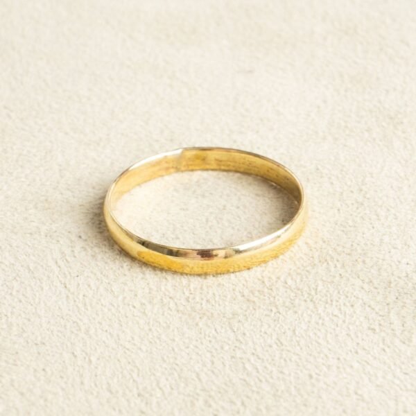 Simpler Ring Messing gold Ehering handgemacht – Bild 3