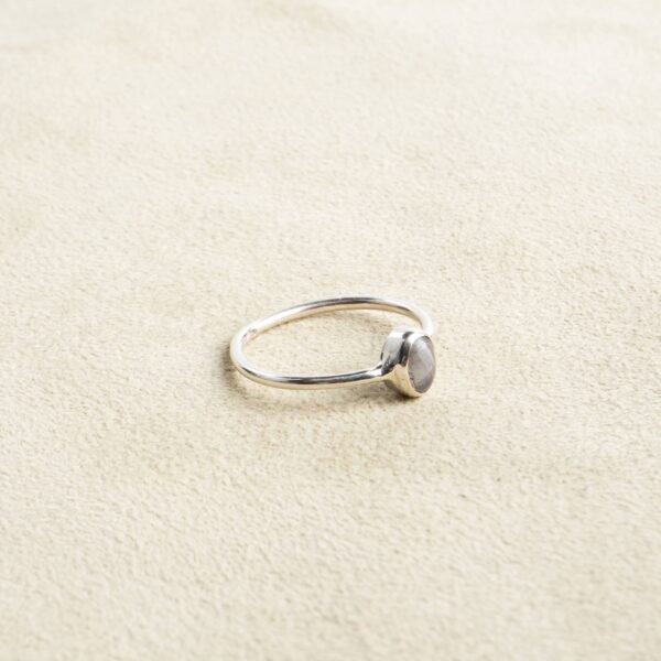 Feiner Mondstein Ring mit ovalem Stein 925 Sterling Silber handgemacht – Bild 5