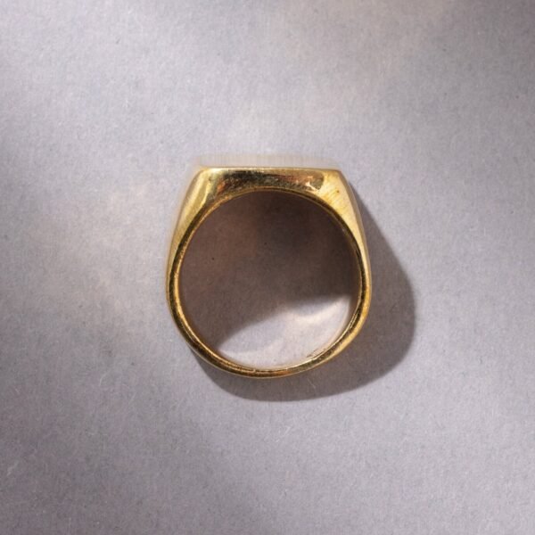 Dicker Siegelring Messing gold handgemacht – Bild 6