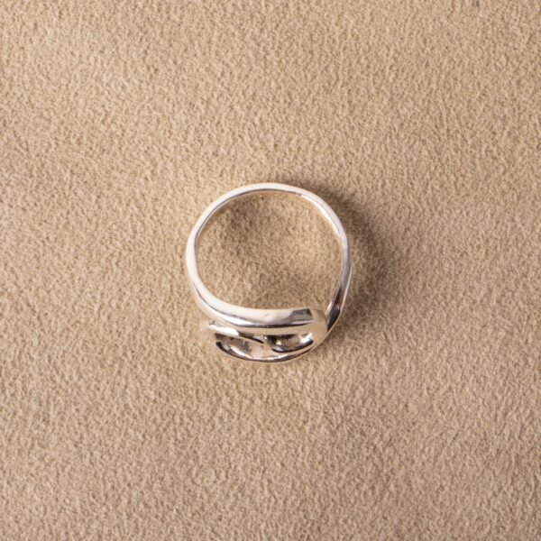 Statement Ring Welle Swirl aus 925 Sterling Silber asymmetrisch handgemacht – Bild 5
