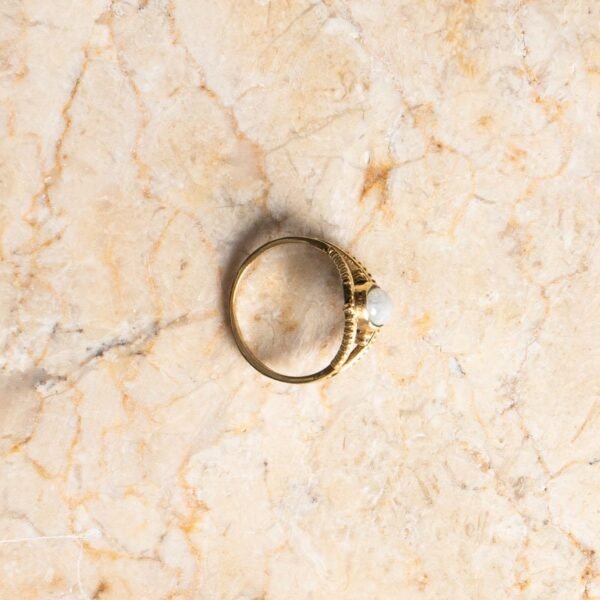 Boho Ring Auge mit Mondstein gold handgemacht – Bild 5