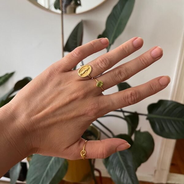 Maria Ring vergoldet aus 925 Sterling Silber handgemacht – Bild 4
