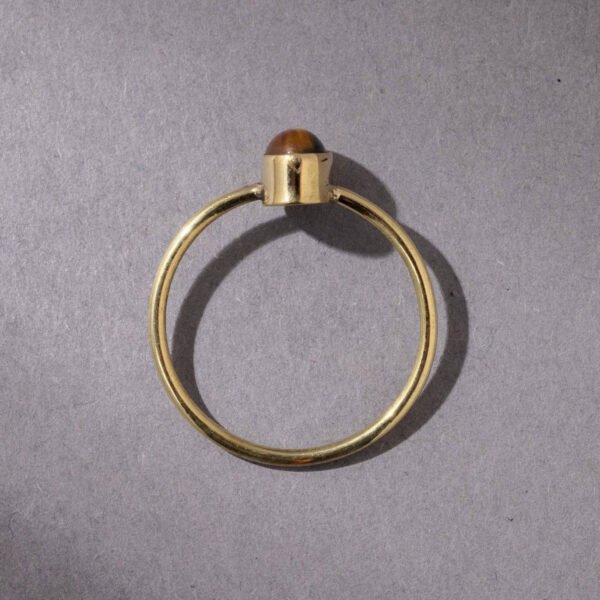 Feiner Tigerauge Ring mit ovalem Stein handgemacht – Bild 4