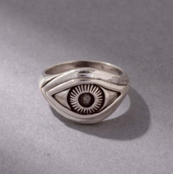 Talisman Böser Blick Schutz Augen Ring aus 925 Sterling Silber
