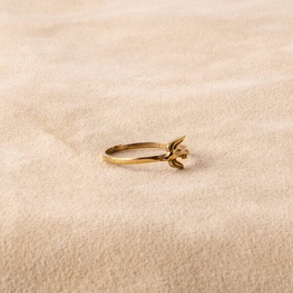 Ring Vogel Schwalbe Frieden gold handgemacht – Bild 3