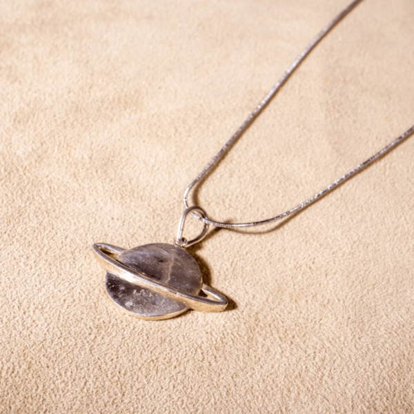 Planet Saturn Kette aus 925 Sterling Silber – Bild 2