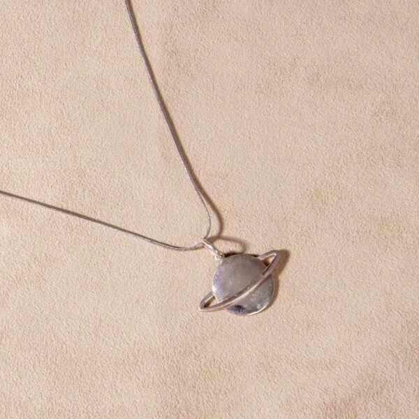 Planet Saturn Kette aus 925 Sterling Silber